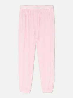 Discount Schlafanzughose Mit Gerippten Bündchen Damen Schlafanzughosen