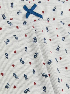 Sale Schlafanzugshorts Mit Gekräuseltem Saum Und Blumenmuster Damen Schlafanzughosen