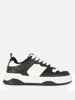 Sale Schnürsneaker Mit Kontrasteinsätzen Damen Sneakers