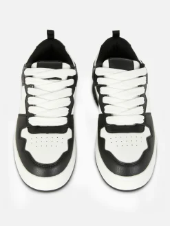 Sale Schnürsneaker Mit Kontrasteinsätzen Damen Sneakers