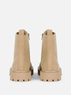 Discount Schnürstiefel In Wildleder-Optik Kinder Stiefel Und Gummistiefel