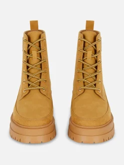 Hot Schnürstiefeletten Mit Gummisohle Damen Stiefel