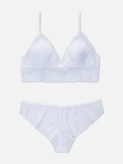 Hot Set Aus Bralette-BH Und Brazil-Slip Mit Durchgehender Spitze Damen Dessous-Sets