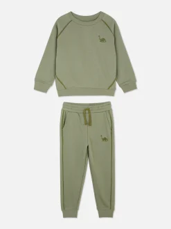 Outlet Set Aus Sweatshirt Und Jogginghose Im Dinosaurier-Design Kinder Sets Und Outfits