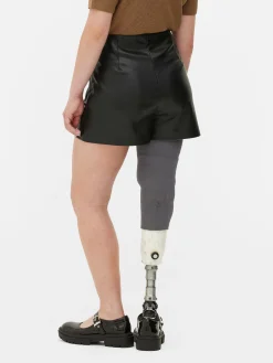 Hot Shorts Aus Kunstleder Damen Shorts