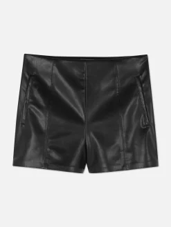 Hot Shorts Aus Kunstleder Damen Shorts