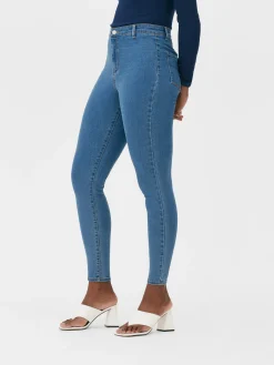 Online Skinny-Jeans Mit Mittelhohem Bund Damen Denim|Jeans