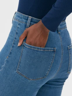 Online Skinny-Jeans Mit Mittelhohem Bund Damen Denim|Jeans