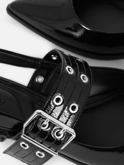 New Slingback-Ballerinas Mit Schnalle Damen Flache Schuhe