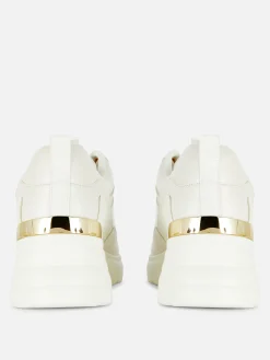 Sale Sneaker Mit Keilabsatz Und Metallbesatz Damen Sneakers