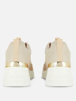 New Sneaker Mit Keilabsatz Und Metallbesatz Damen Sneakers