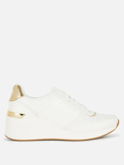 Discount Sneaker Mit Keilabsatz Zum Schnüren Damen Sneakers