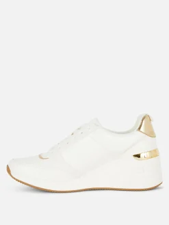 Discount Sneaker Mit Keilabsatz Zum Schnüren Damen Sneakers