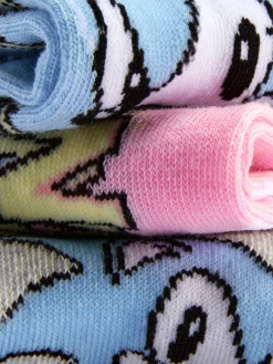 New „Sonic The Hedgehog“ Sneakersocken, 3er-Pack Damen Socken