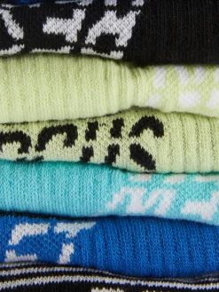 Best Sportliche Sneakersocken Mit Slogan, 5er-Pack Kinder Socken