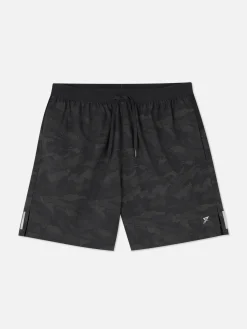 Clearance Sportshorts Mit Reflektierendem Muster Herren Shorts|Sportbekleidung