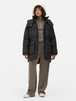 Clearance Steppmantel Mit Kapuze Damen Jacken Und Mäntel