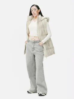 Hot Steppweste Mit Kapuze Damen Jacken Und Mäntel