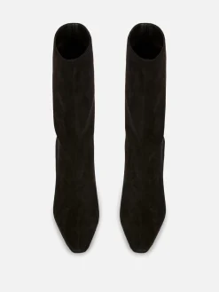 Sale Stiletto-Stiefel In Wildleder-Optik Damen Stiefel