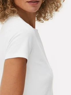 Clearance Stretch-T-Shirt Mit Rundhalsausschnitt Damen Tops Und T-Shirts