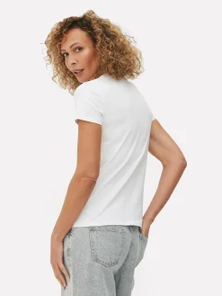 Clearance Stretch-T-Shirt Mit Rundhalsausschnitt Damen Tops Und T-Shirts