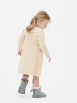 Strickkleid Mit Besticktem Kragen Kinder Kleider