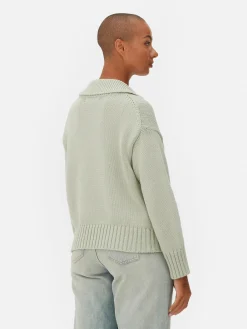 Hot Strick-Polopullover Damen Pullover Und Cardigans