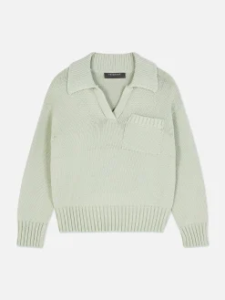 Hot Strick-Polopullover Damen Pullover Und Cardigans