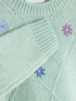 Sale Strickpullover Mit Blumenstickerei Kinder Pullover Und Cardigans