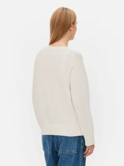 Hot Strickpullover Mit Rundhalsausschnitt Damen Pullover Und Cardigans