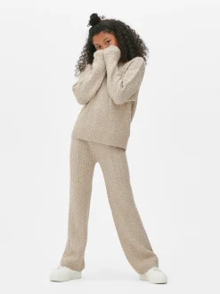 Sale Strickpullover Mit Zopfmuster Und Leggings Im Set Kinder Pullover Und Cardigans|Sets Und Outfits