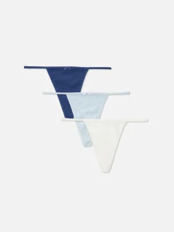 Best String-Tangas Mit Pointelle-Struktur, 3er-Pack Damen Slips