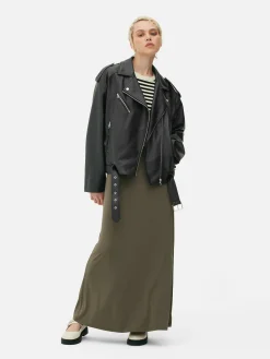 Strukturierte Bikerjacke Damen Jacken Und Mäntel