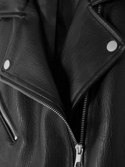 Strukturierte Bikerjacke Damen Jacken Und Mäntel