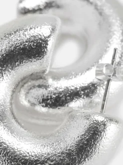 New Strukturierte, Große Creolen Damen Schmuck