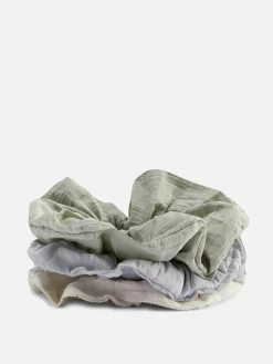 Sale Strukturierte Haargummis, 3er-Pack Damen Haarschmuck