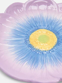 Clearance Strukturierter Beilagenteller In Blumenoptik Teller, Schüsseln Und Platten|Geschirr