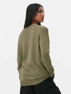 Clearance Strukturierter Cardigan Im Boyfriend-Look Damen Pullover Und Cardigans