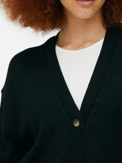 Best Strukturierter Cardigan Im Boyfriend-Look Damen Pullover Und Cardigans