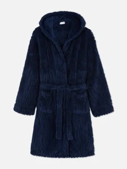 Hot Strukturierter Fleece-Bademantel Herren Schlafanzüge