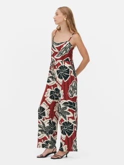 Strukturierter Krepp-Jumpsuit Zum Binden Damen Jumpsuits Und Playsuits