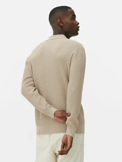 Sale Strukturierter Polopullover Herren Pullover Und Cardigans