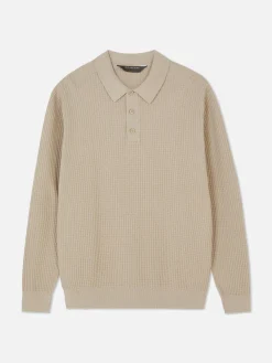 Sale Strukturierter Polopullover Herren Pullover Und Cardigans