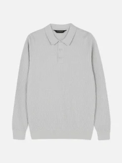 Clearance Strukturierter Polopullover Herren Pullover Und Cardigans