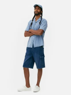 Online Strukturiertes Kurzärmeliges Hemd Mit Streifen Herren Hemden