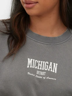 Clearance Sweatshirt In Acid-Wash-Optik Damen Loungewear|Hoodies Und Sweatshirts