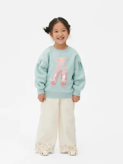 Discount Sweatshirt Mit Ballerinas-Applikation Kinder Hoodies Und Sweatshirts