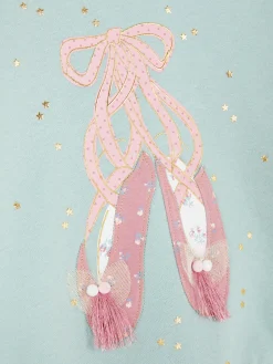 Discount Sweatshirt Mit Ballerinas-Applikation Kinder Hoodies Und Sweatshirts