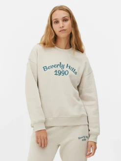 New Sweatshirt Mit Slogan Und Rundhalsausschnitt Damen Hoodies Und Sweatshirts