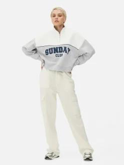 Clearance Sweatshirt Mit Trichterkragen Und Grafik Damen Hoodies Und Sweatshirts